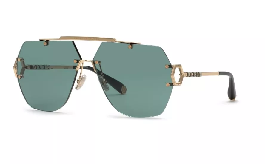 Philipp Plein SPP111 0340 66 | Unisex Yeşil Güneş Gözlüğü
